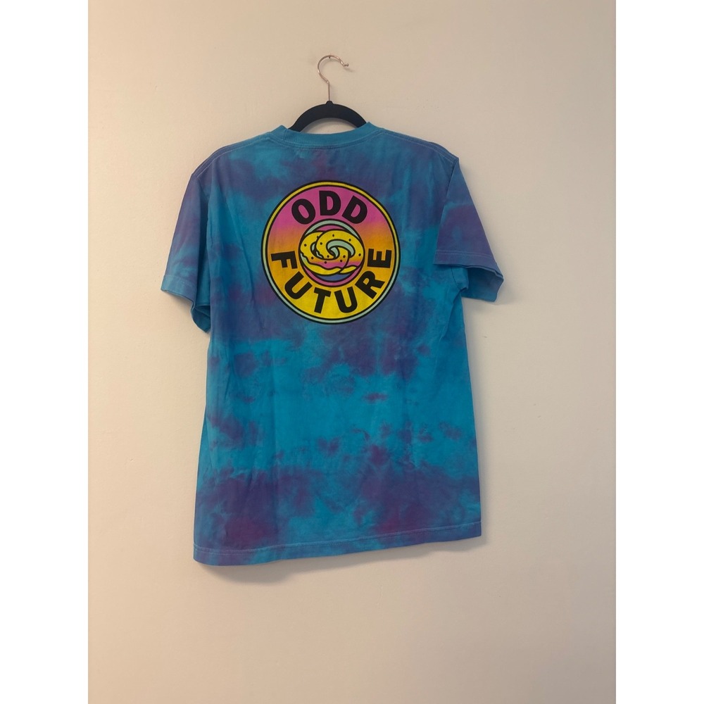 Odd Future Shirt Mens Sz med Blue Tie Dye‎ Cotton Short Sleeve Crewneck Y2K VTG